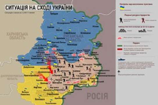 Карта боевых действий в зоне АТО по состоянию на 11 июля. Источник korrespondent.net