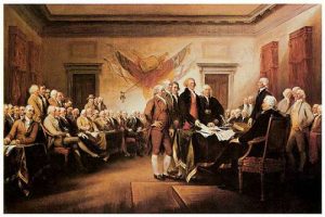 Принятие Декларации о Независимости США Вторым Континентальным конгрессом 4 июля 1776 года в Филадельфии