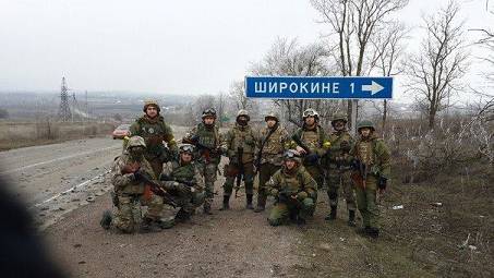 Бойцы батальона "Азов" в Широкино