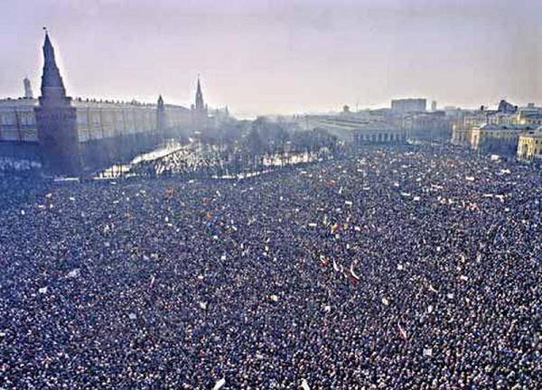 Митинг в Москве 1991
