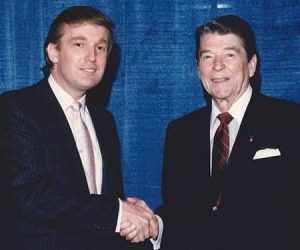 Дональд Трамп и Рональд Рейган (фото 1980-х)