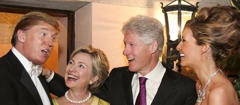 Мелани и Дональд Трамп, Хиллари и Билл Клинтон, когда-то прекрасно ладили. Фото us.blastingnews.com