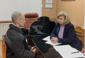 Ильдар Дадин и уполномоченный по правам человека в РФ Татьяна Москалькова