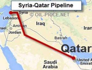 Один из вариантов газопровода Катар - Сирия