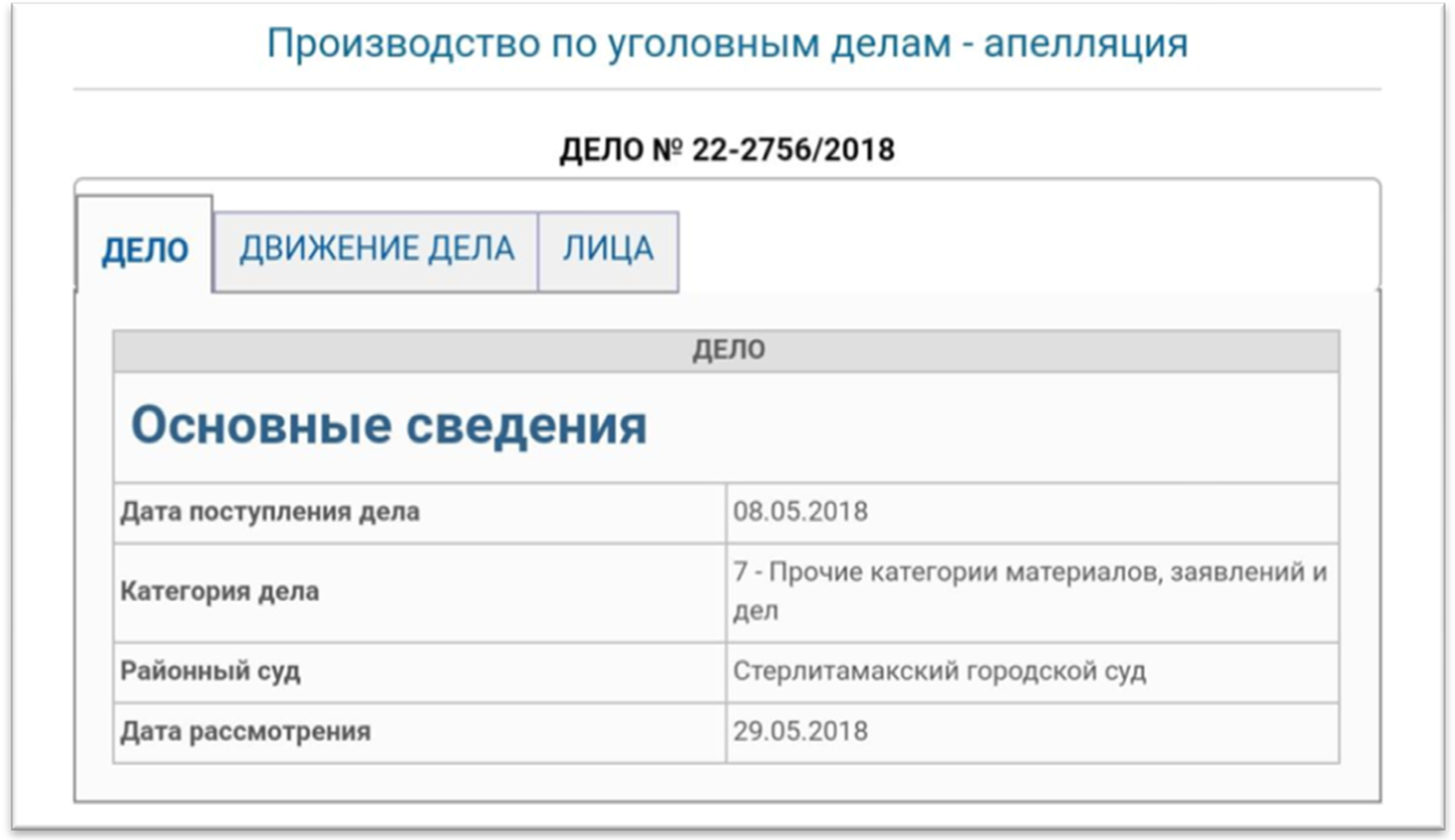 Громкое дело три года спустя ·